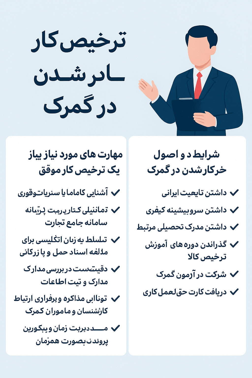 اصول ترخیص‌کار شدن در گمرک | آموزش، مجوزها و مهارت‌های لازم برای ورود به دنیای ترخیص کالا